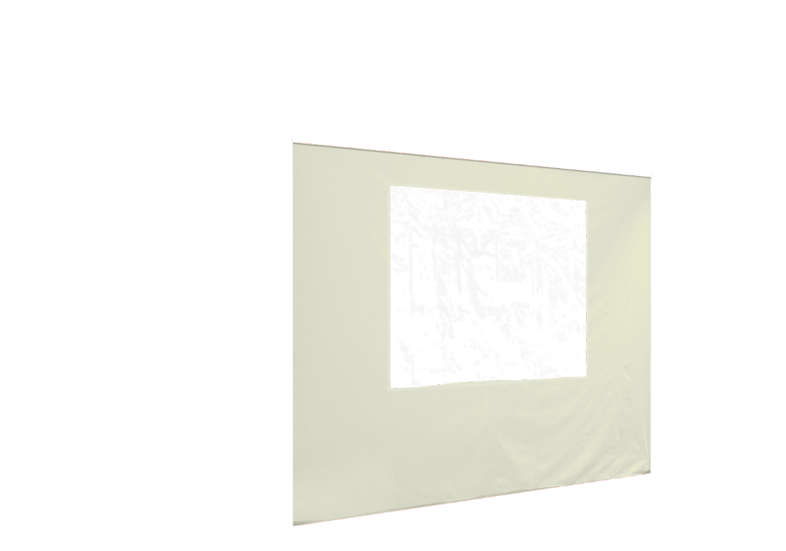 Vordere Seitenwand mit Fenster für Stormtent 2x2 m Beige in 320g/m²