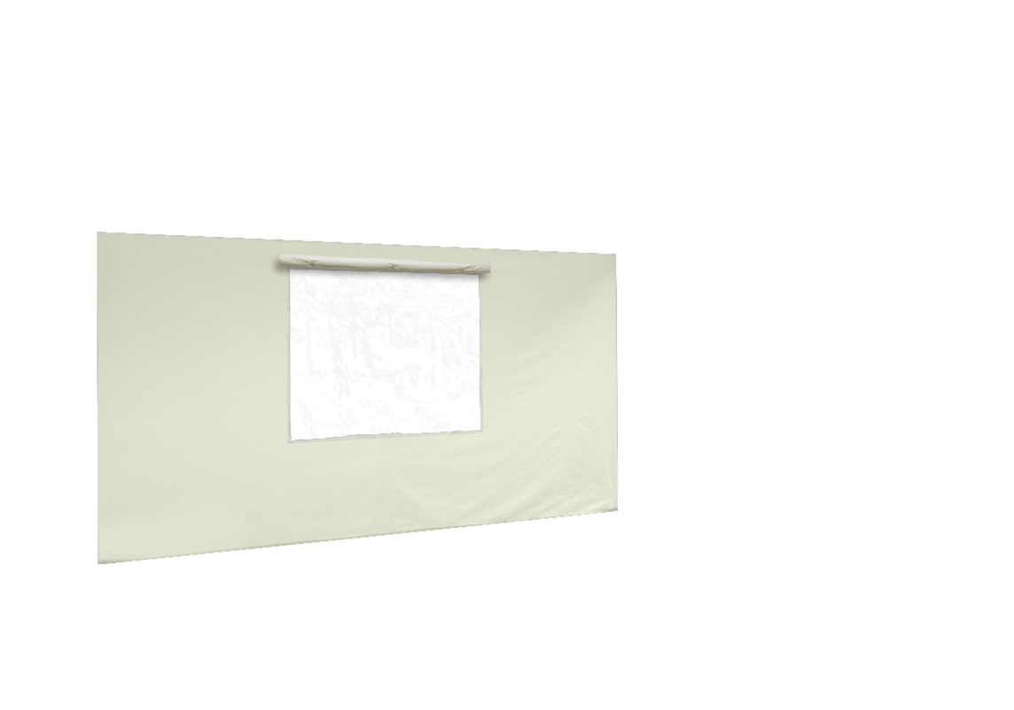 Hintere Seitenwand mit Fenster für Stormtent 2x3 m Beige in 320g/m²