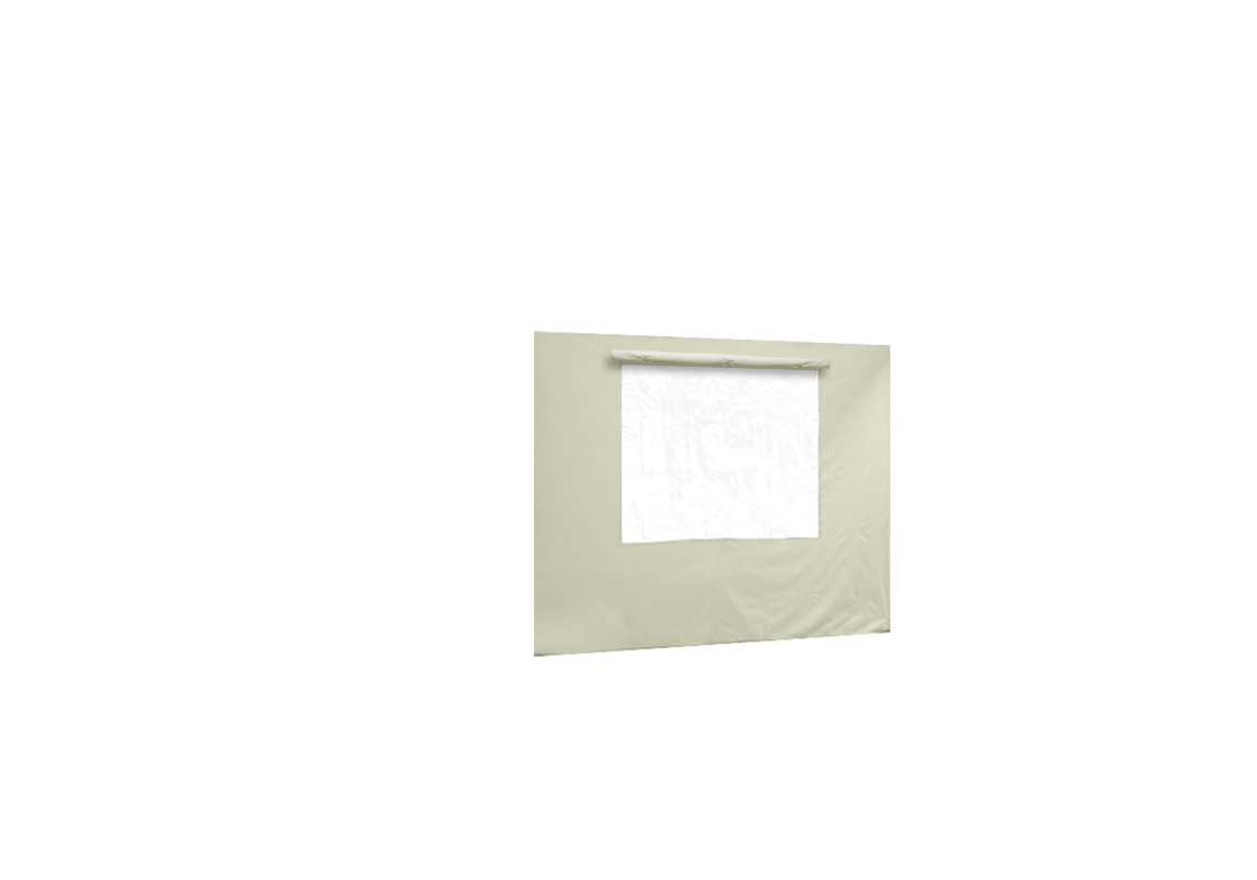 Zweite hintere Seitenwand mit Fenster für Stormtent 3x6 m Beige in 320g/m²