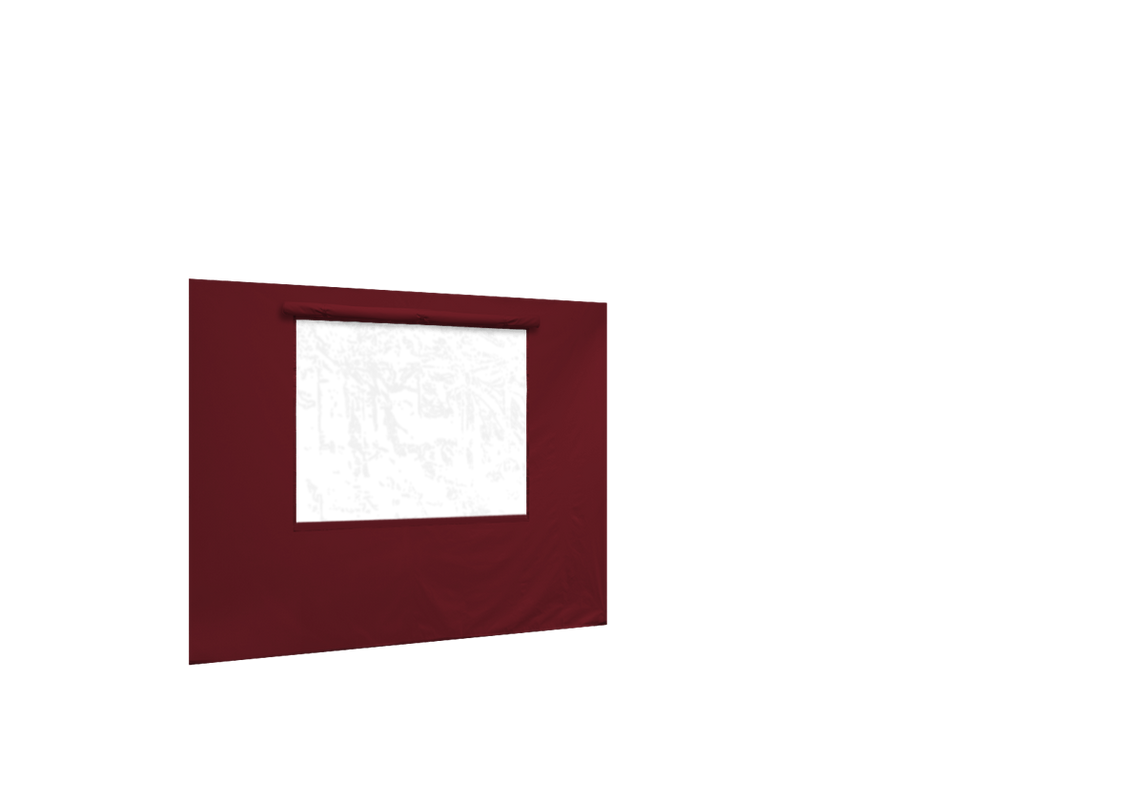 Hintere Seitenwand mit Fenster für Stormtent Burgund in 320g/m²