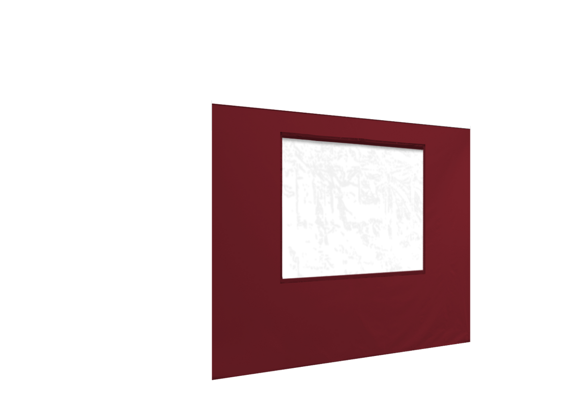Vordere Seitenwand mit Fenster für Stormtent Burgund in 320g/m²