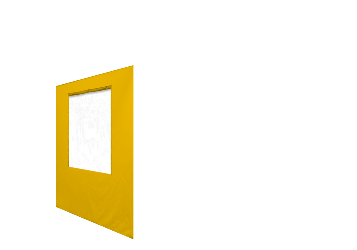 Linke Seitenwand mit Fenster für Stormtent Gelb in 320g/m²