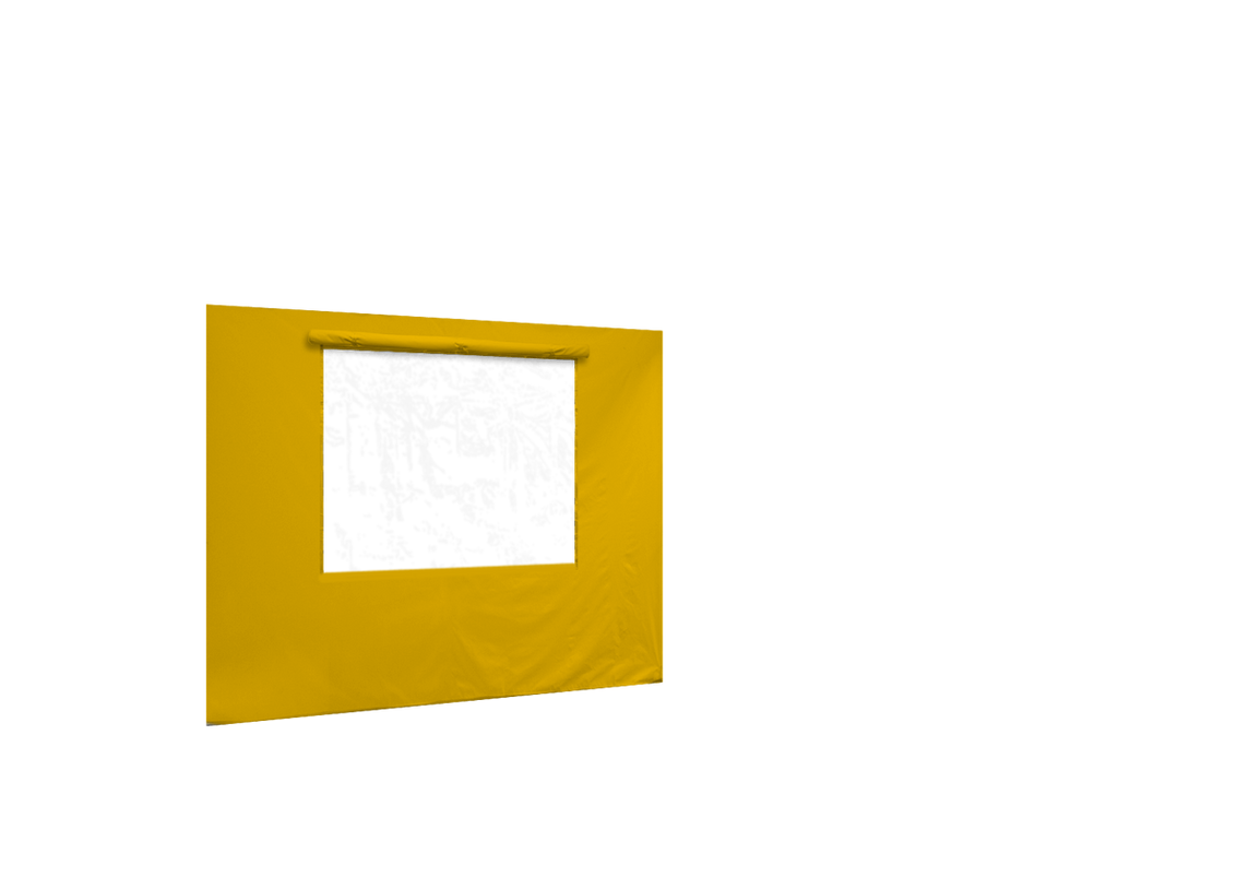 Hintere Seitenwand mit Fenster für Stormtent Gelb in 320g/m²
