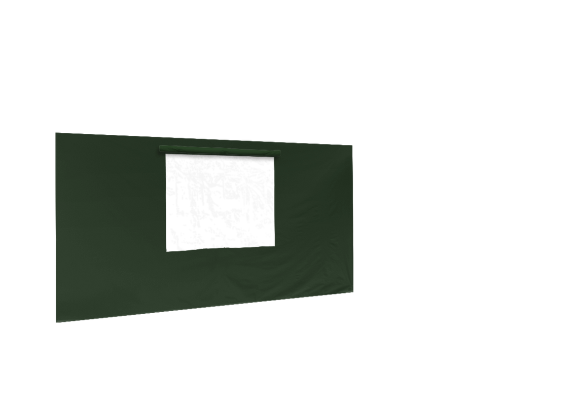 Hintere Seitenwand mit Fenster für Stormtent 2x3 m Grün in 320g/m²