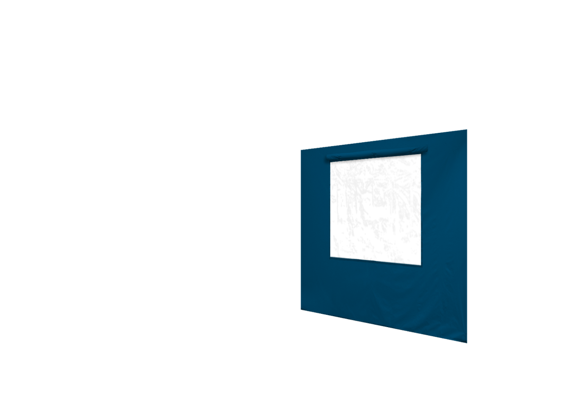 Rechte Seitenwand mit Fenster für Stormtent Himmelblau in 320g/m²