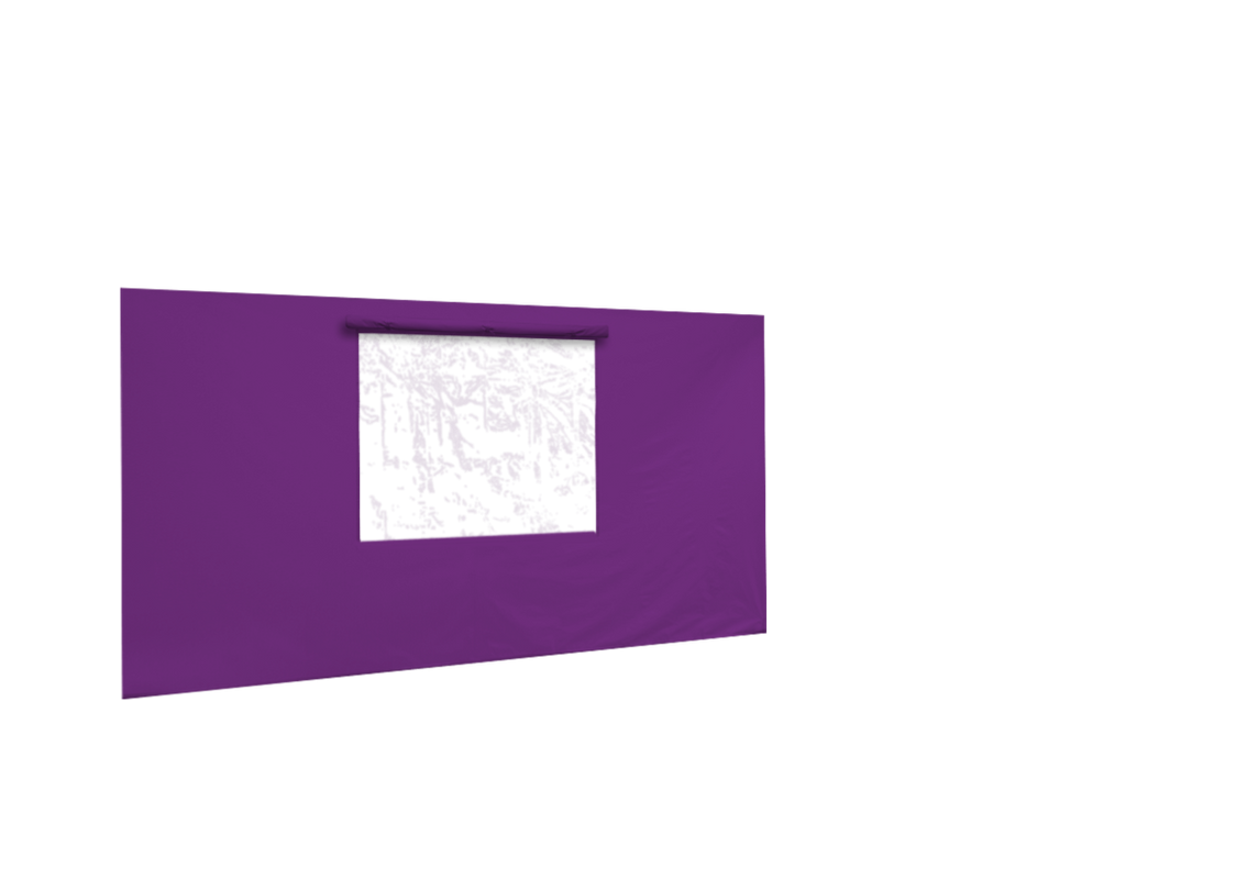 Hintere Seitenwand mit Fenster für Stormtent 3x4,5 m Lila in 320g/m²