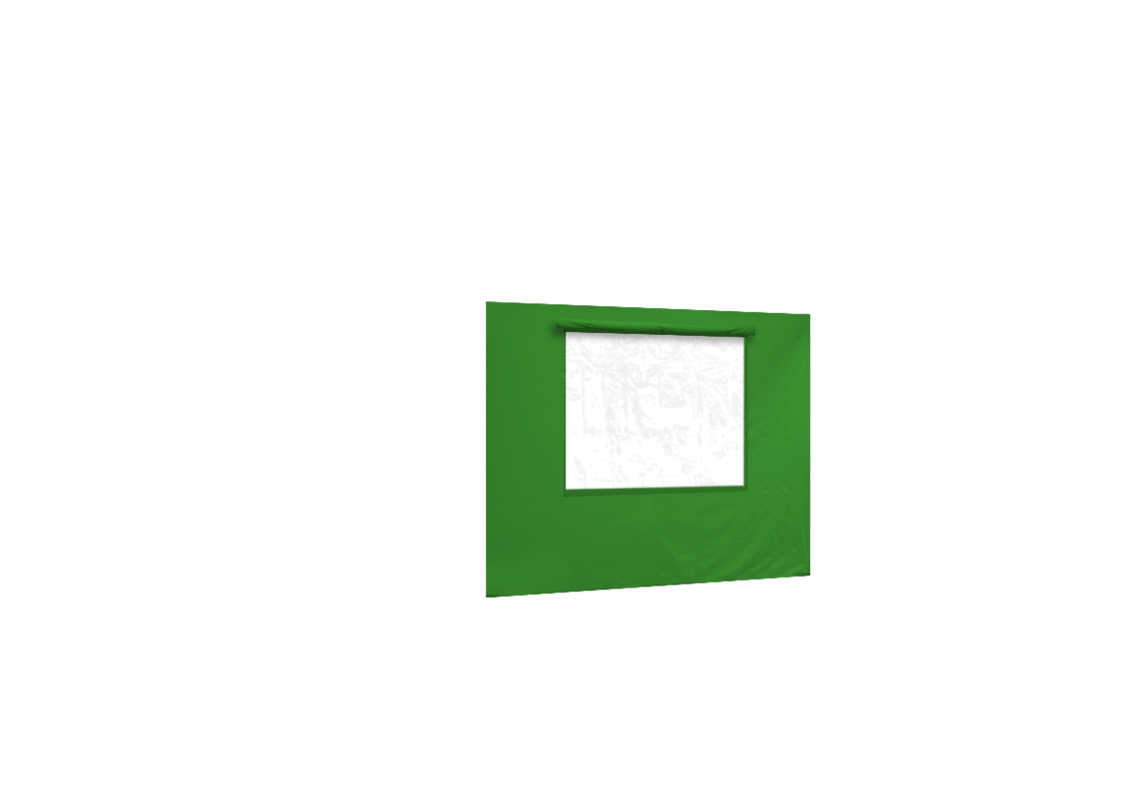 Zweite hintere Seitenwand mit Fenster für Stormtent 3x6 m Lime in 320g/m²