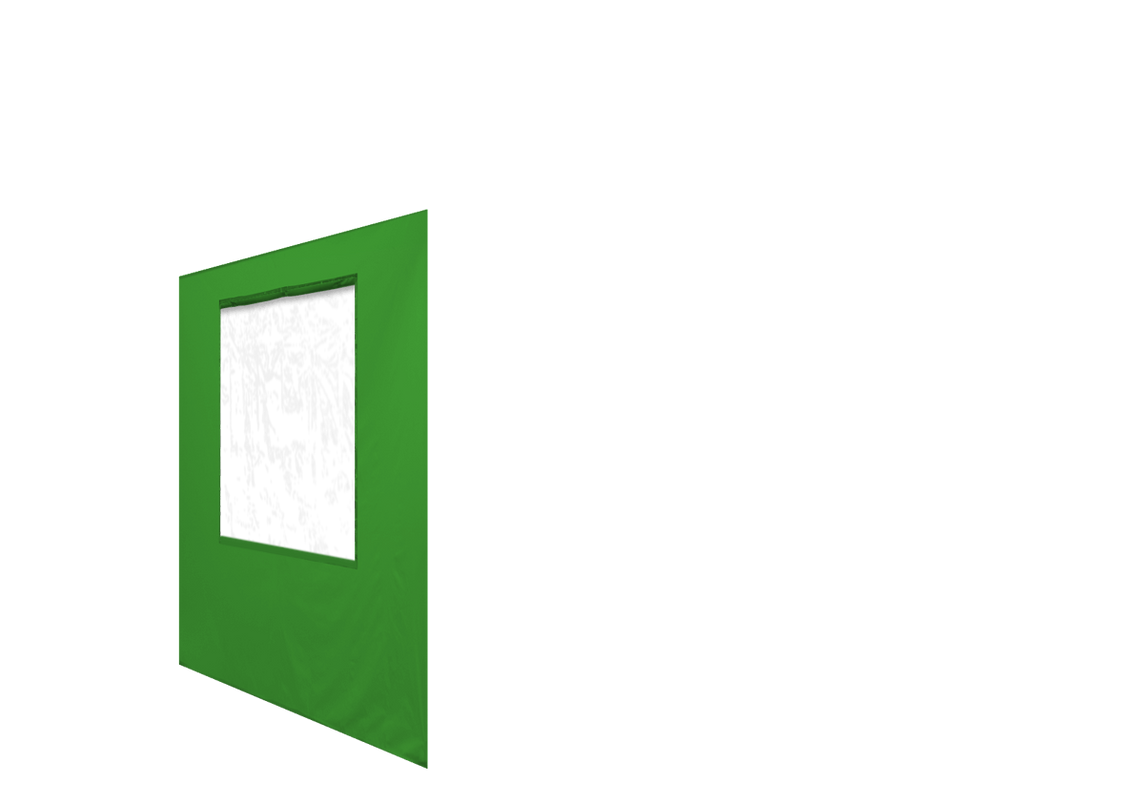 Linke Seitenwand mit Fenster für Stormtent Lime in 320g/m²