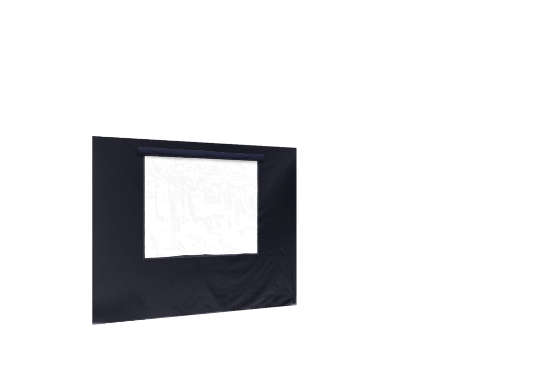 Hintere Seitenwand mit Fenster für Stormtent 2x2 m Navyblau in 320g/m²
