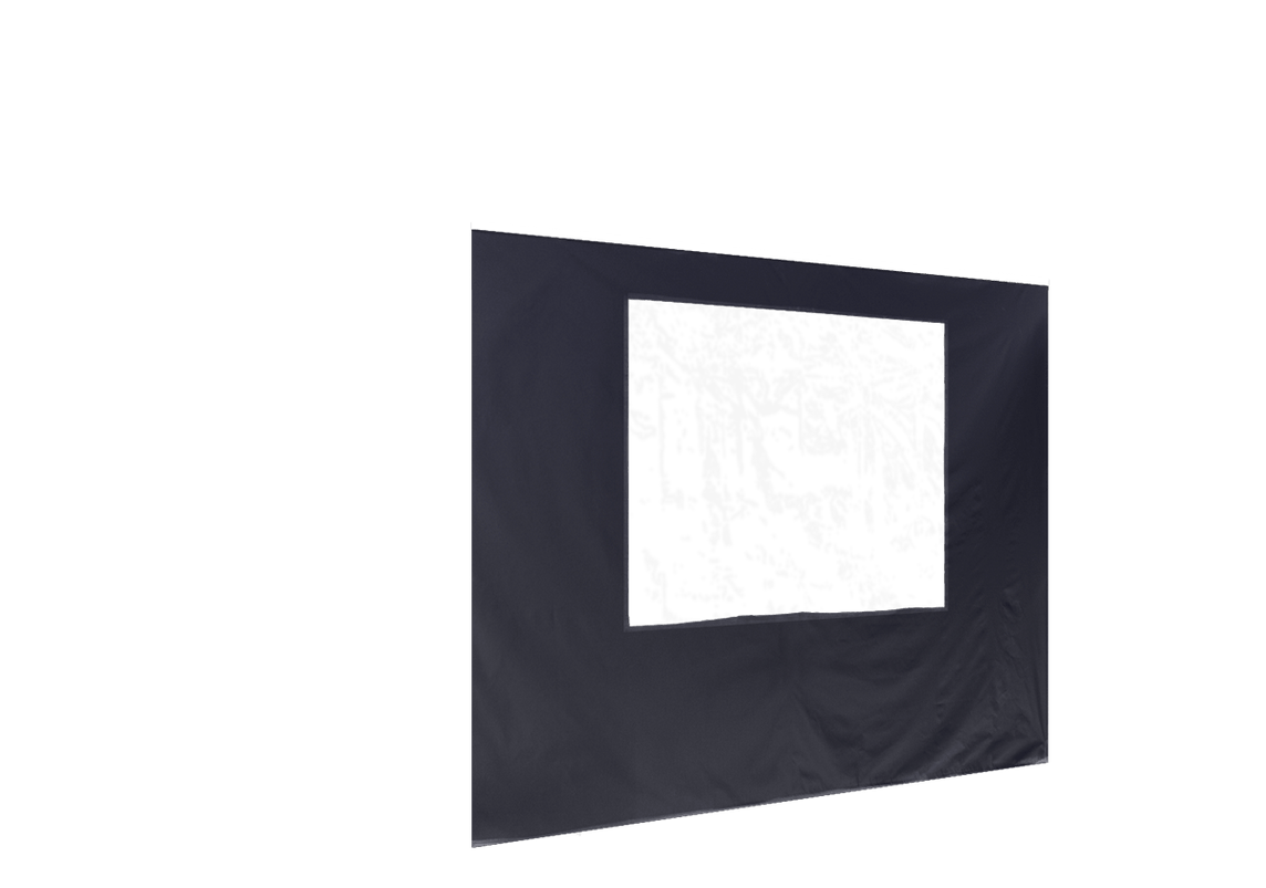 Vordere Seitenwand mit Fenster für Stormtent 2x2 m Navyblau in 320g/m²