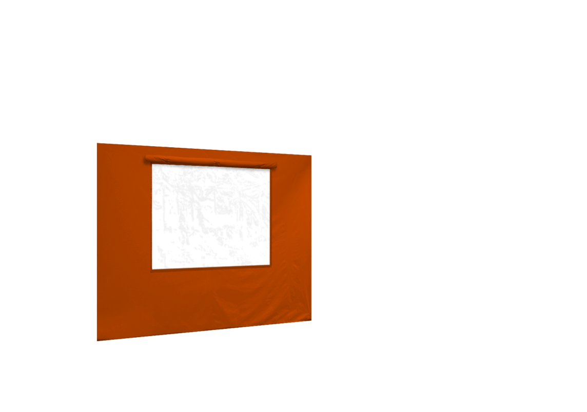 Hintere Seitenwand mit Fenster für Stormtent Orange in 320g/m²
