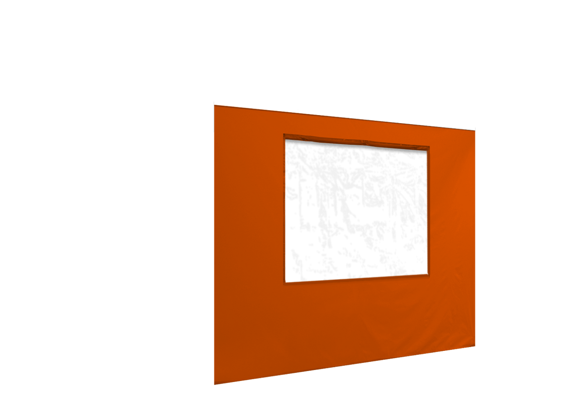 Vordere Seitenwand mit Fenster für Stormtent Orange in 320g/m²