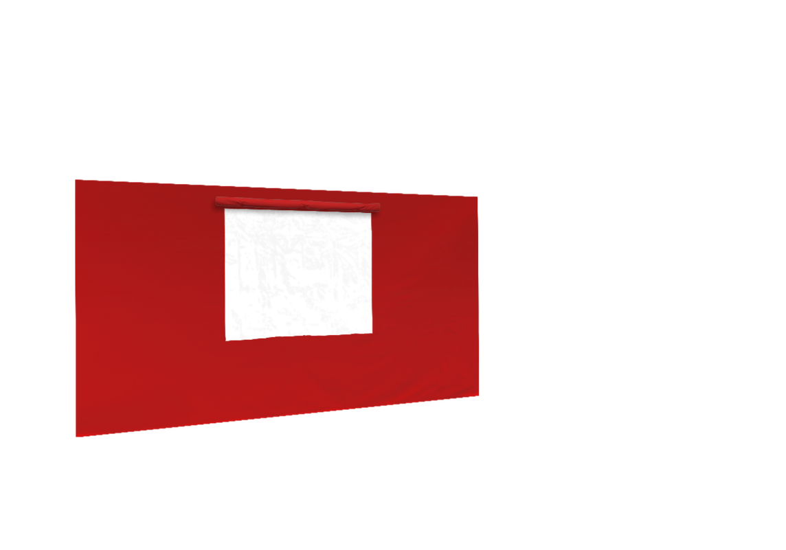 Hintere Seitenwand mit Fenster für Stormtent 2x3 m Rot in 320g/m²