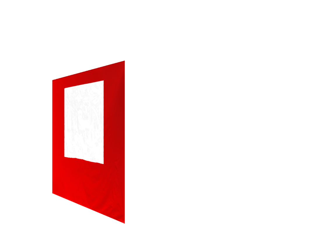 Linke Seitenwand mit Fenster für Stormtent Rot in 320g/m²