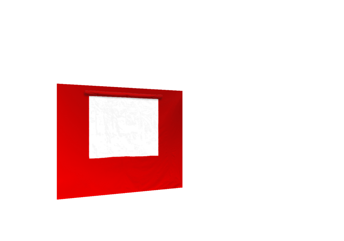 Hintere Seitenwand mit Fenster für Stormtent Rot in 320g/m²