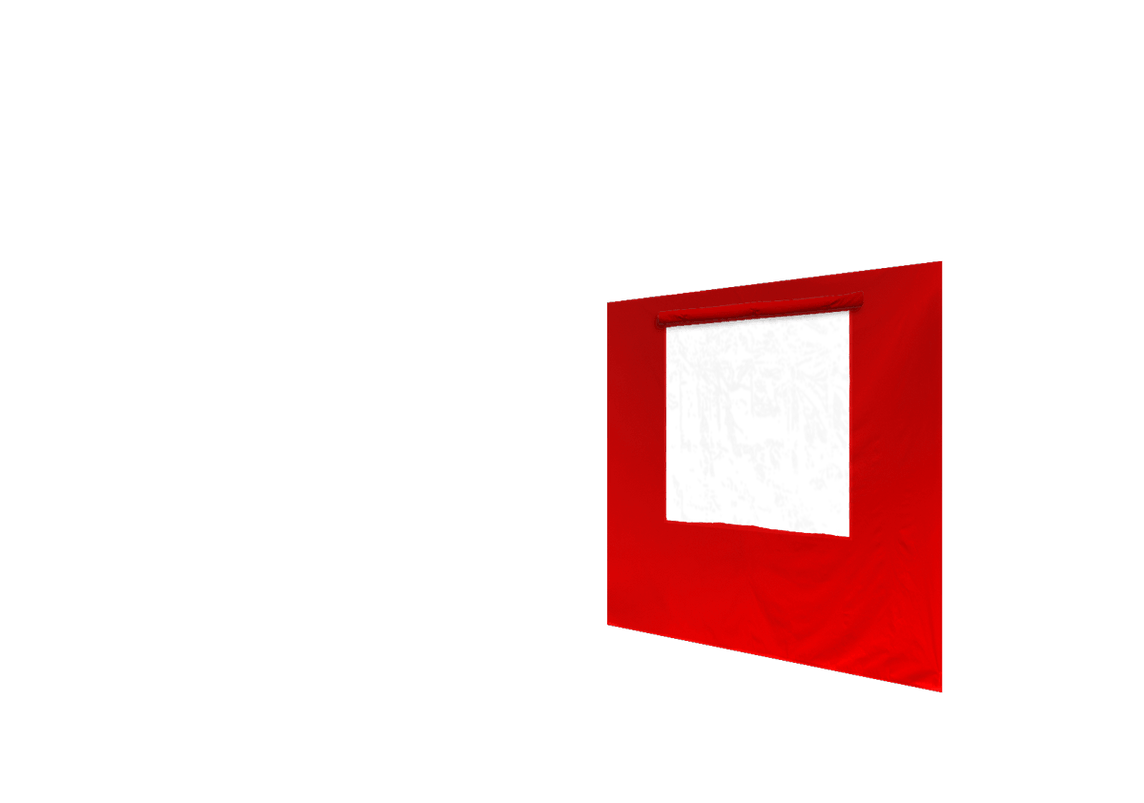 Rechte Seitenwand mit Fenster für Stormtent Rot in 320g/m²
