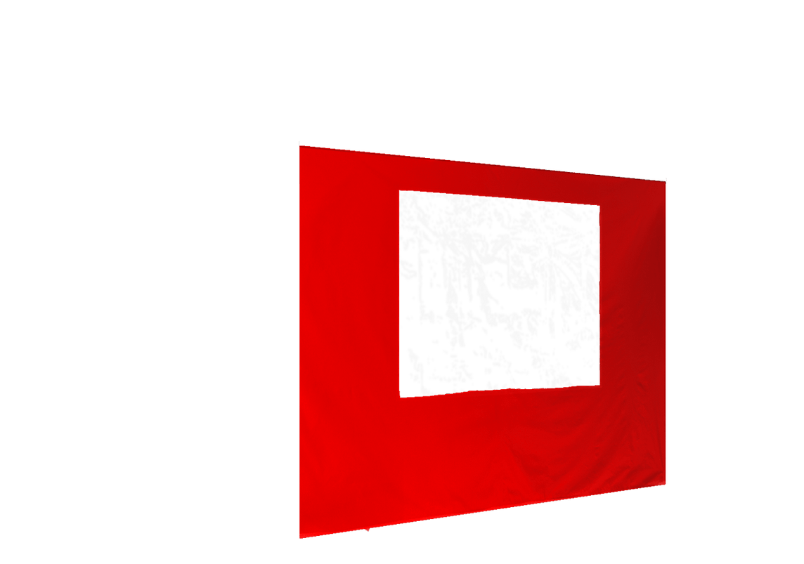 Vordere Seitenwand mit Fenster für Stormtent Rot in 320g/m²