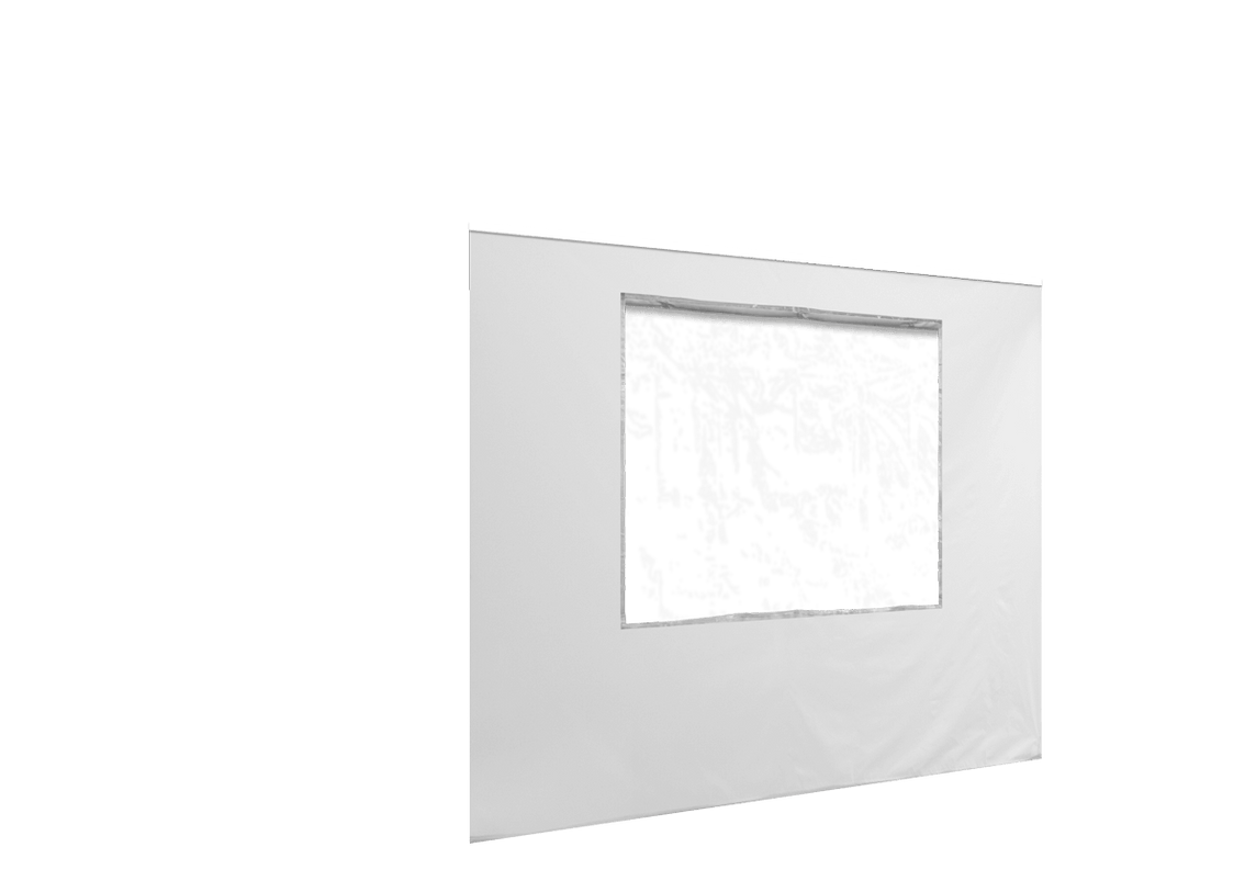 Vordere Seitenwand mit Fenster für Stormtent 2x2 m Weiß in 320g/m²