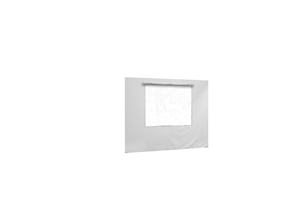 Zweite hintere Seitenwand mit Fenster für Stormtent 3x6 m Weiß in 320g/m²