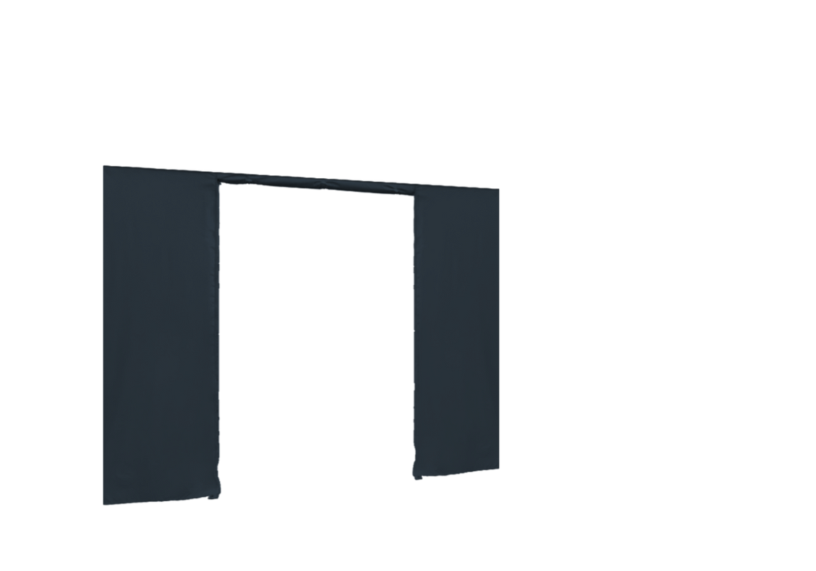 Vordere Seitenwand mit Tür für Stormtent 3x6 m Anthrazit in 320g/m²