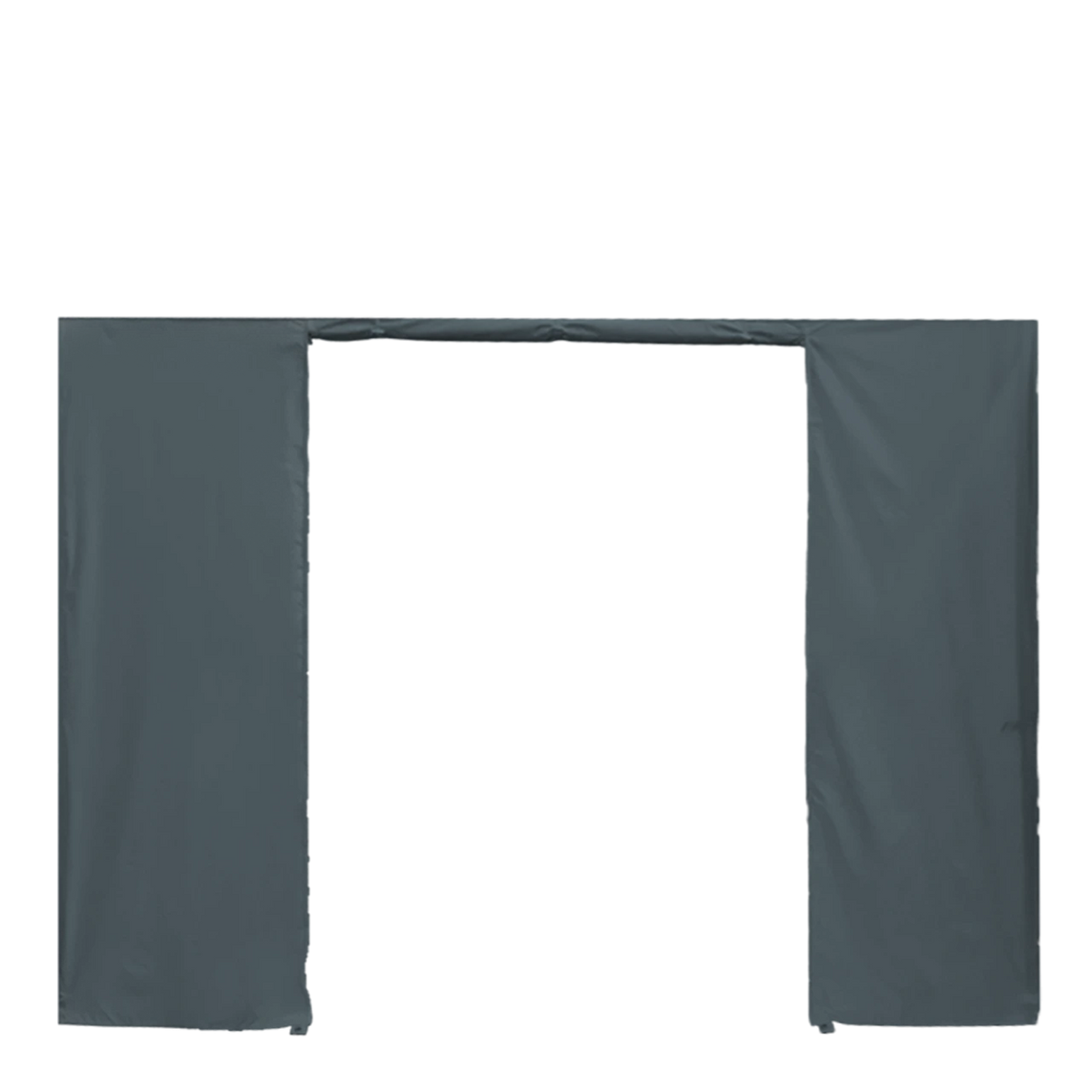 Seitenwand 3 m für Faltpavillon – STORM – Mit Tür / 320 g/m² STORM45 / Anthrazit – 1