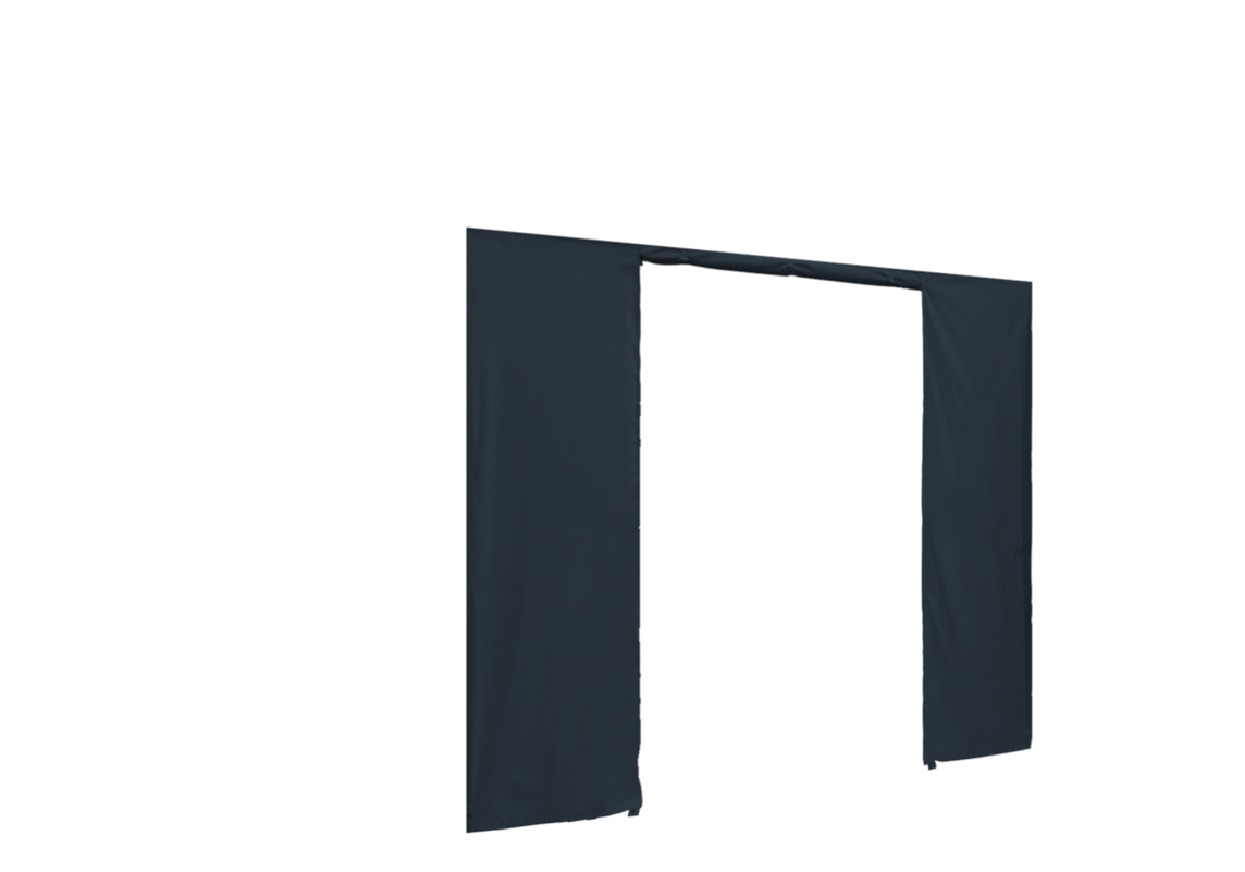 Vordere Seitenwand mit Tür für Stormtent Anthrazit in 320g/m²