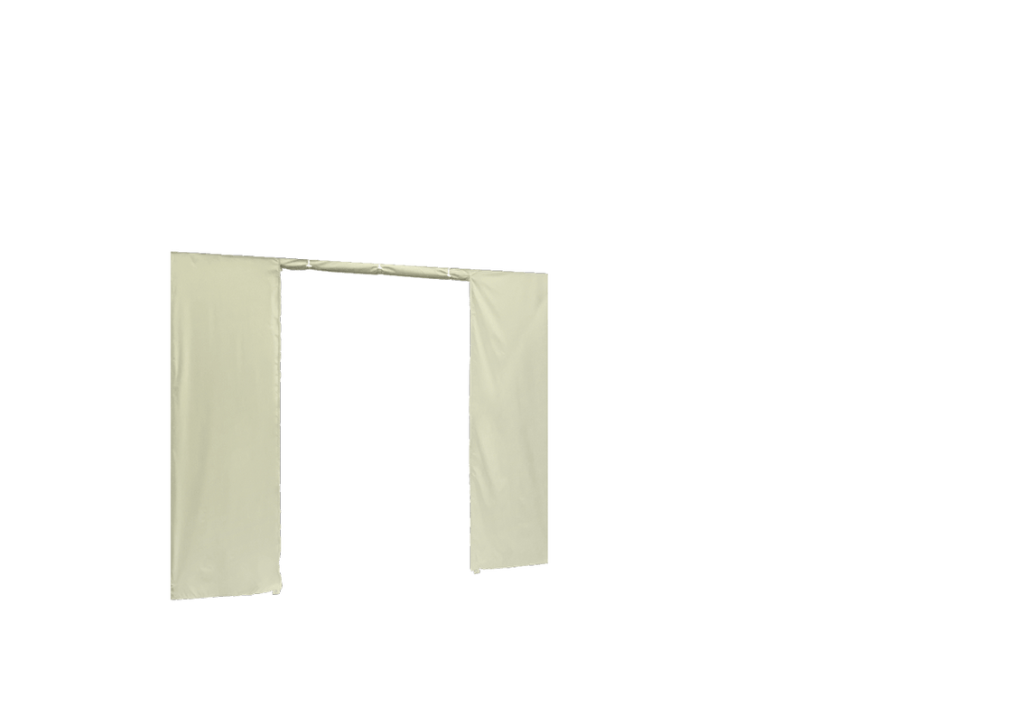 Hintere Seitenwand mit Tür für Stormtent 2x2 m Beige in 320g/m²
