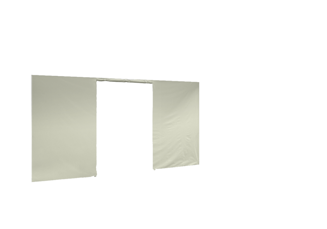 Hintere Seitenwand mit Tür für Stormtent 2x3 m Beige in 320g/m²