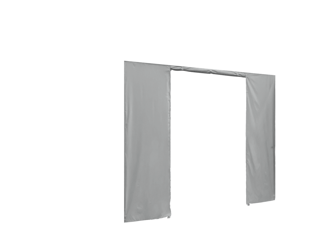 Vordere Seitenwand mit Tür für Stormtent Grau in 320g/m²
