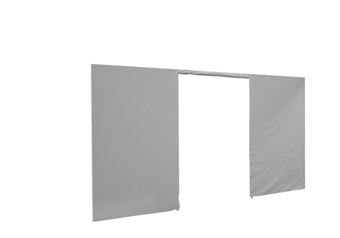 Vordere Seitenwand mit Tür für Stormtent 3x4,5 m Grau in 320g/m²