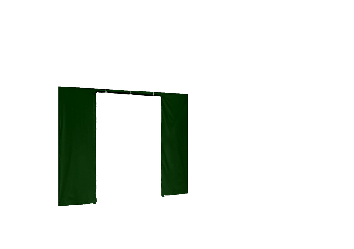 Hintere Seitenwand mit Tür für Stormtent 2x2 m Grün in 320g/m²