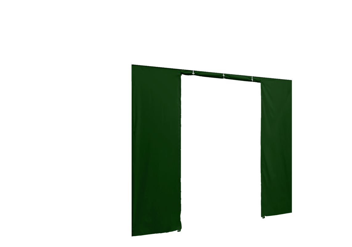 Vordere Seitenwand mit Tür für Stormtent 2x2 m Grün in 320g/m²