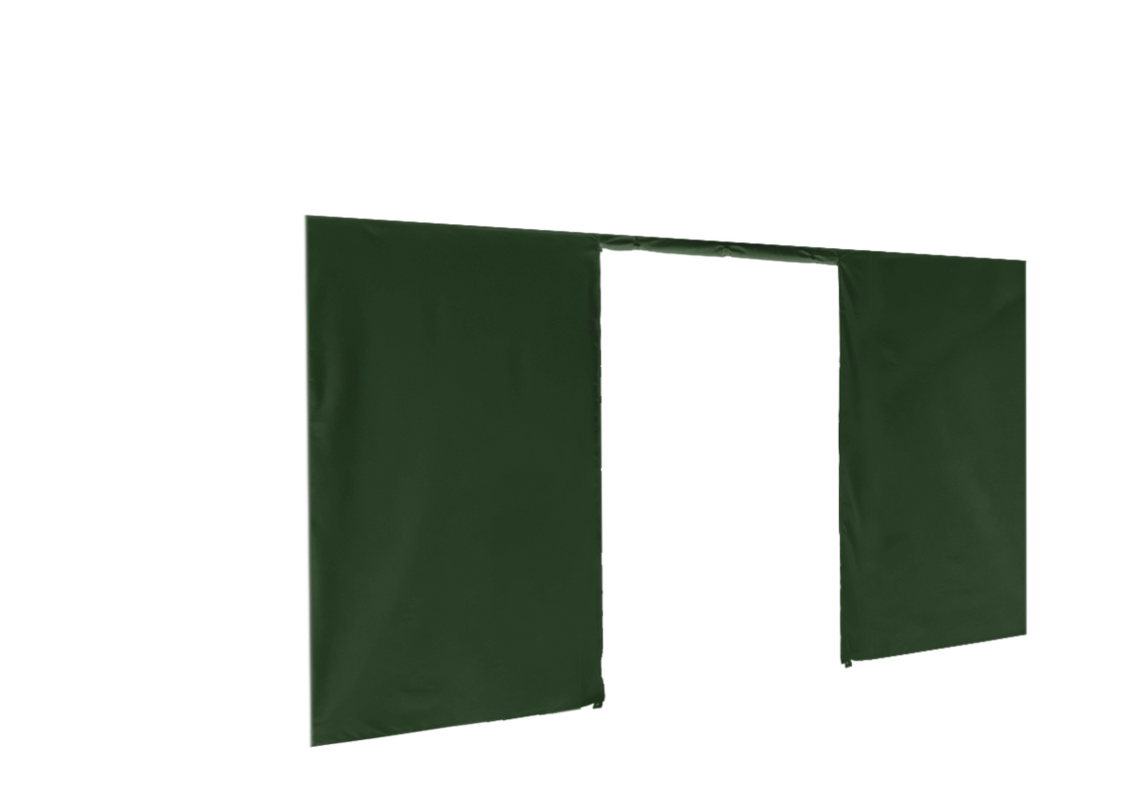Vordere Seitenwand mit Tür für Stormtent 2x3 m Grün in 320g/m²