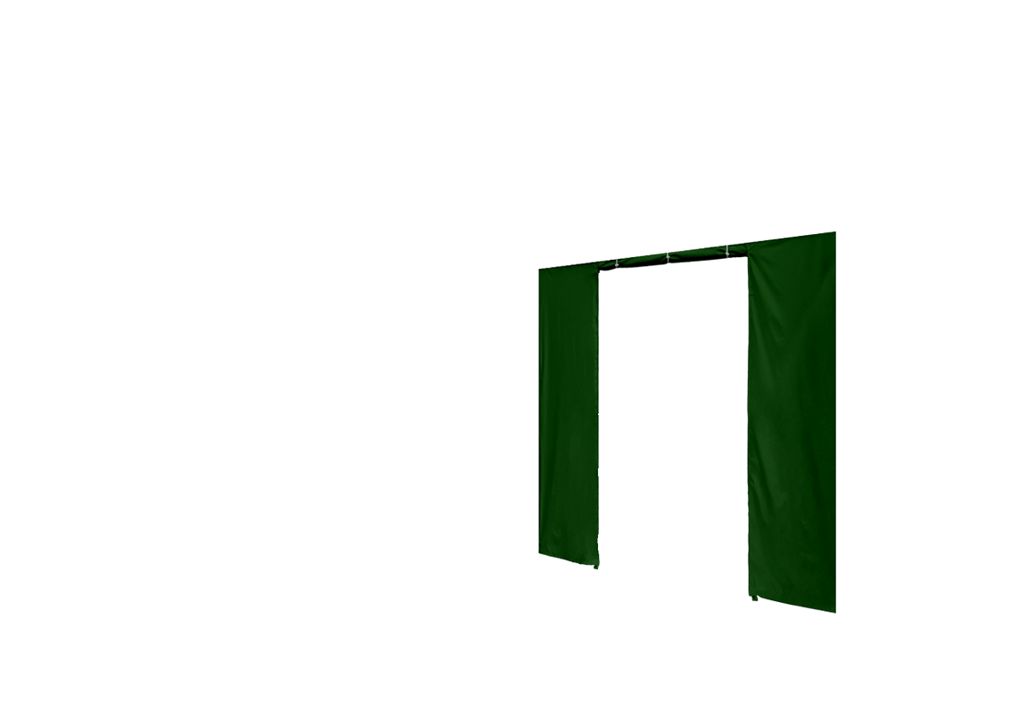 Rechte Seitenwand mit Tür für Stormtent Grün in 320g/m²