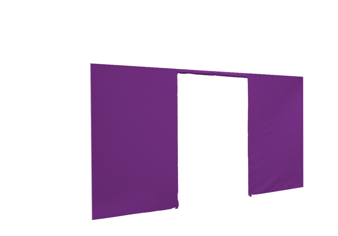 Vordere Seitenwand mit Tür für Stormtent 3x4,5 m Lila in 320g/m²