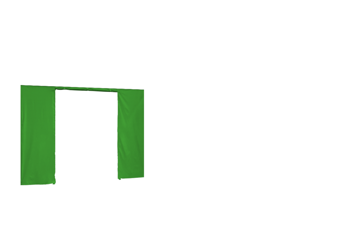 Hintere Seitenwand mit Tür für Stormtent 3x6 m Lime in 320g/m²