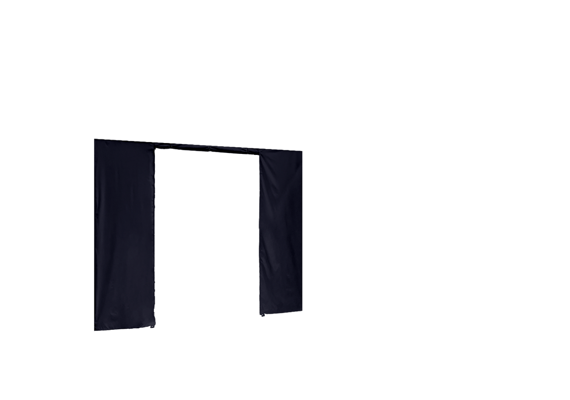Hintere Seitenwand mit Tür für Stormtent 2x2 m Navyblau in 320g/m²