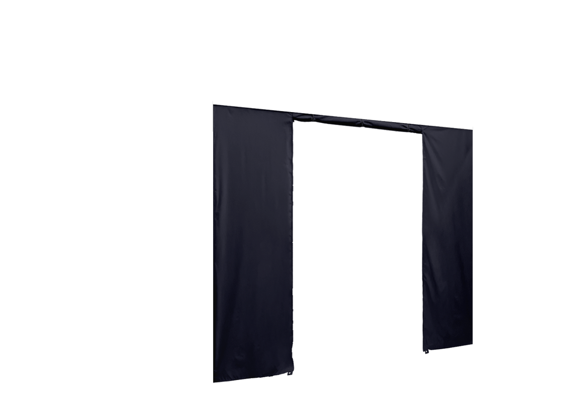 Vordere Seitenwand mit Tür für Stormtent 2x2 m Navyblau in 320g/m²