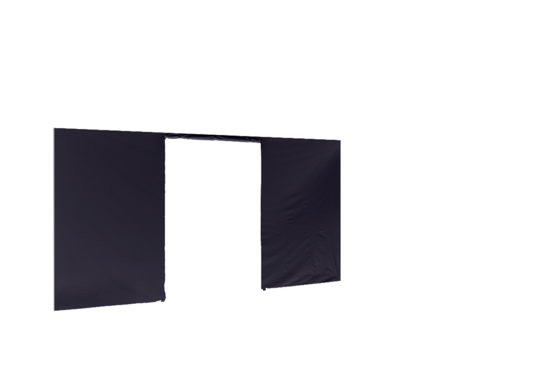 Hintere Seitenwand mit Tür für Stormtent 3x4,5 m Navy in 320g/m²