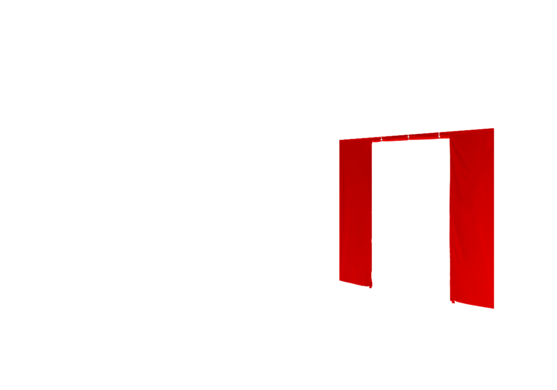 Rechte Seitenwand mit Tür für Stormtent 2x3 m Rot in 320g/m²