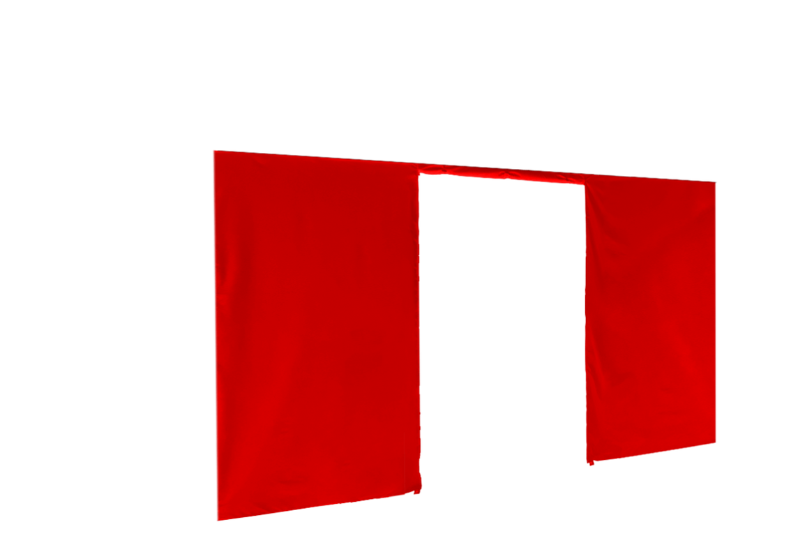 Vordere Seitenwand mit Tür für Stormtent 2x3 m Rot in 320g/m²