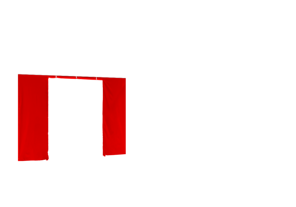 Hintere Seitenwand mit Tür für Stormtent 3x6 m Rot in 320g/m²