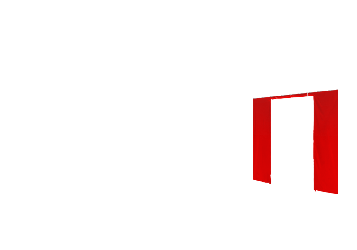 Rechte Seitenwand mit Tür für Stormtent 3x6 m Rot in 320g/m²