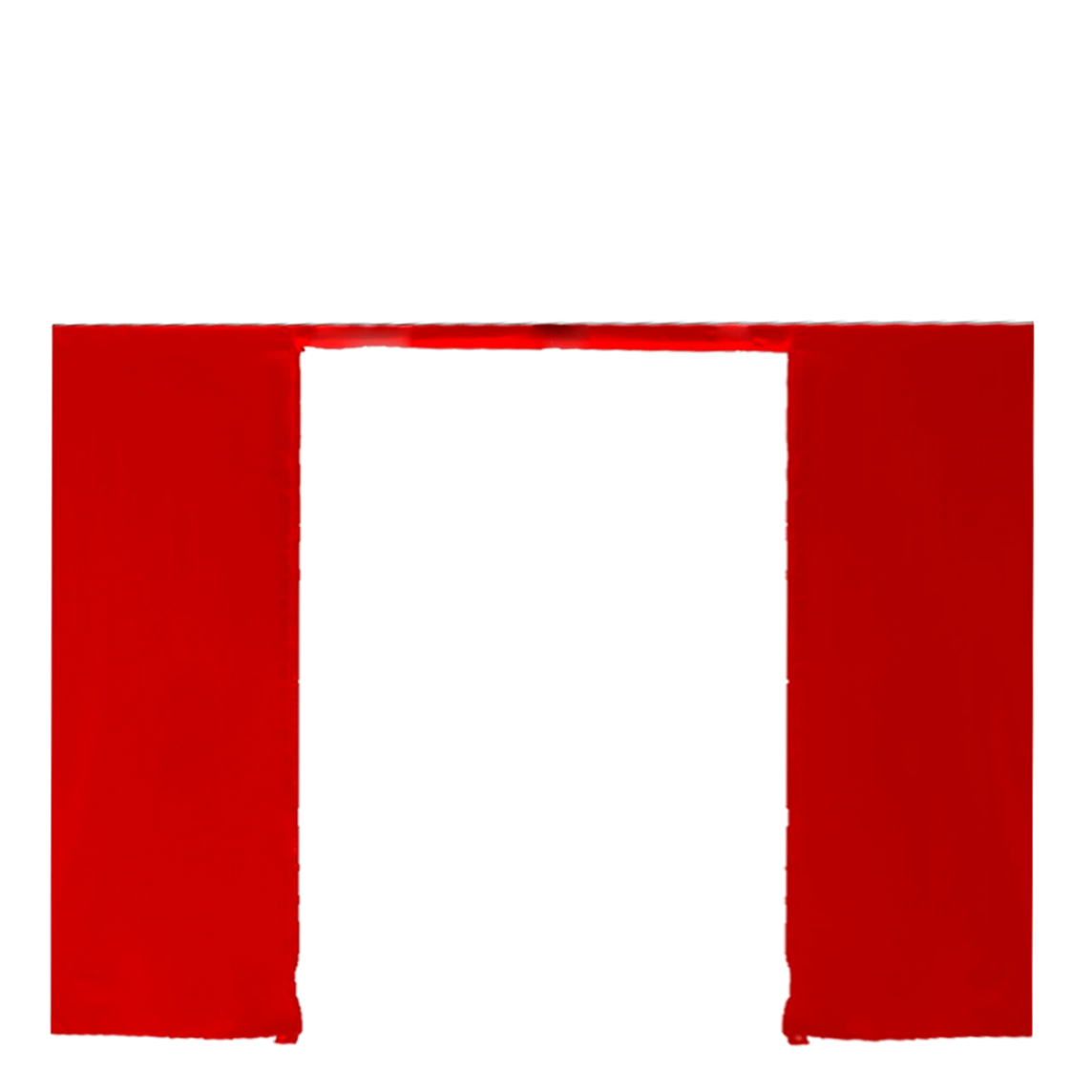 Seitenwand 3 m für Faltpavillon – STORM – Mit Tür / 320 g/m² STORM45 / Rot – 1
