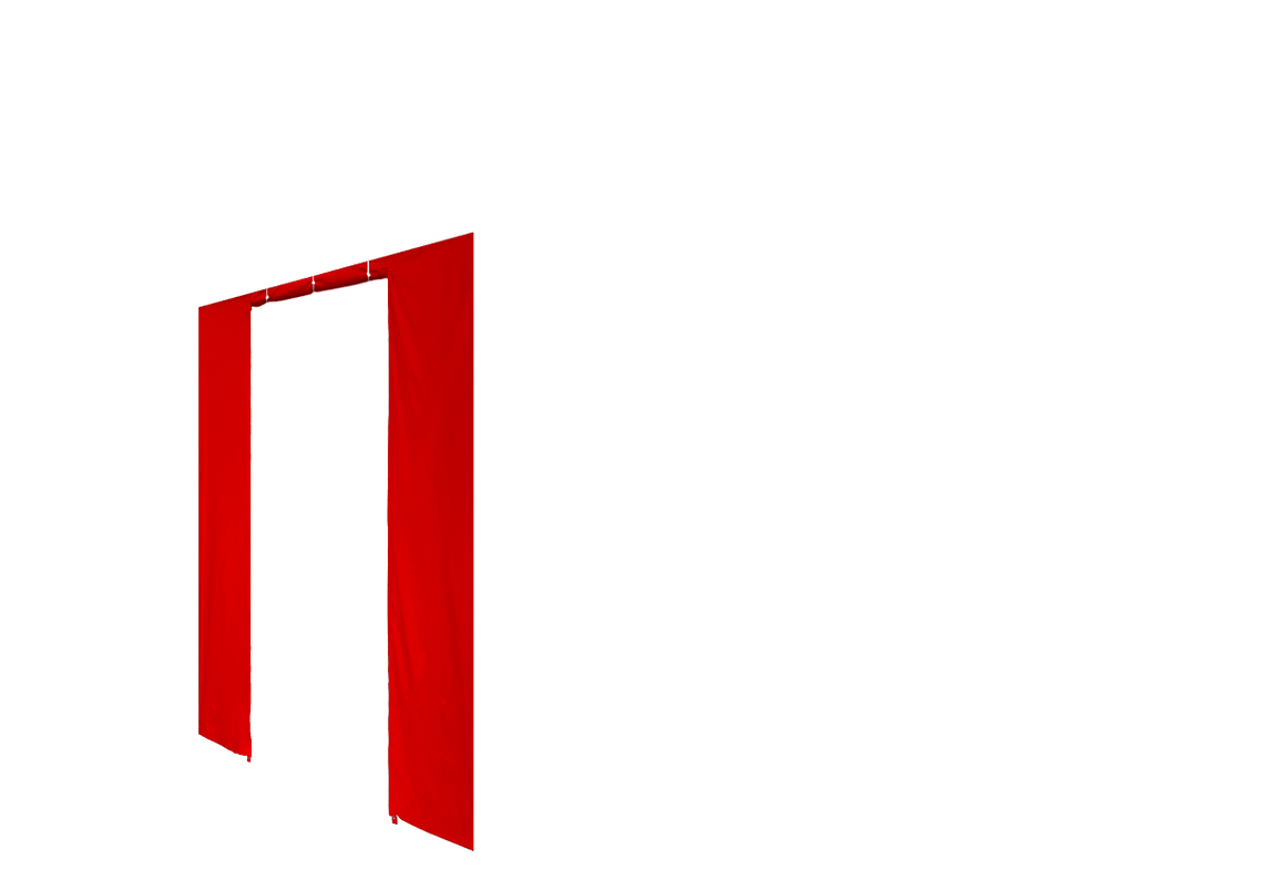 Linke Seitenwand mit Tür für Stormtent Rot in 320g/m²
