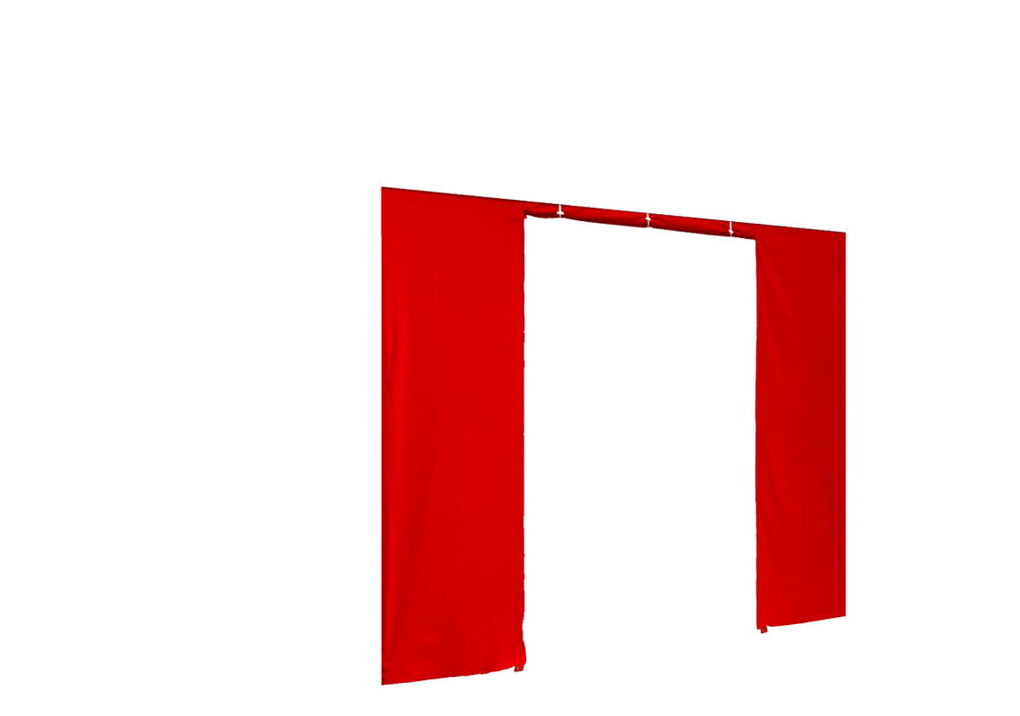 Vordere Seitenwand mit Tür für Stormtent Rot in 320g/m²