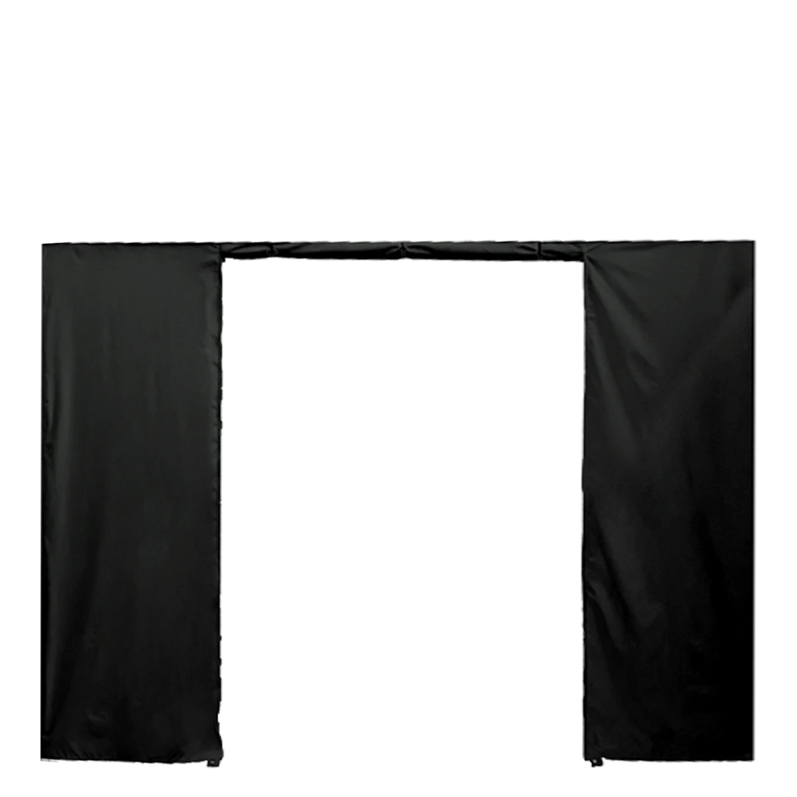 Seitenwand 2 m für Faltpavillon – STORM – Mit Tür / 320 g/m² STORM45 / Schwarz – 1