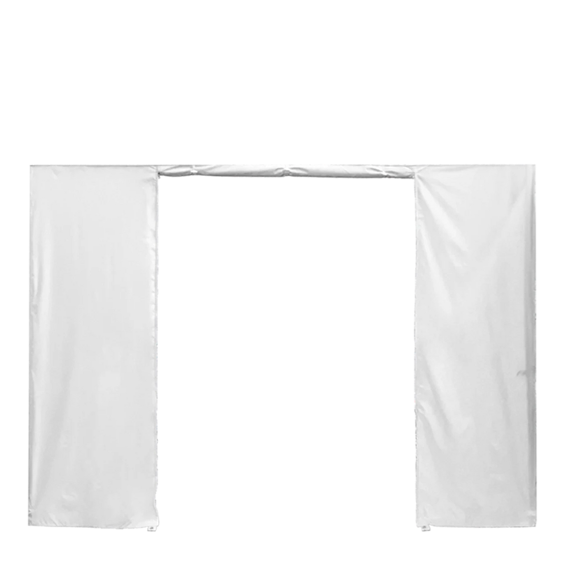 Seitenwand 2 m für Faltpavillon – STORM – Mit Tür / 320 g/m² STORM45 / Weiß – 1