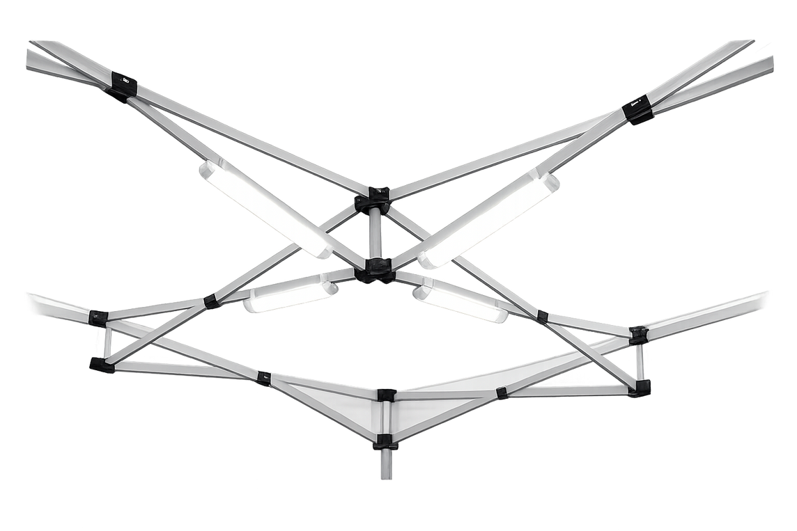 Akku led set an Zelt Rahmen – 600 Lumen / Tageslicht – 1