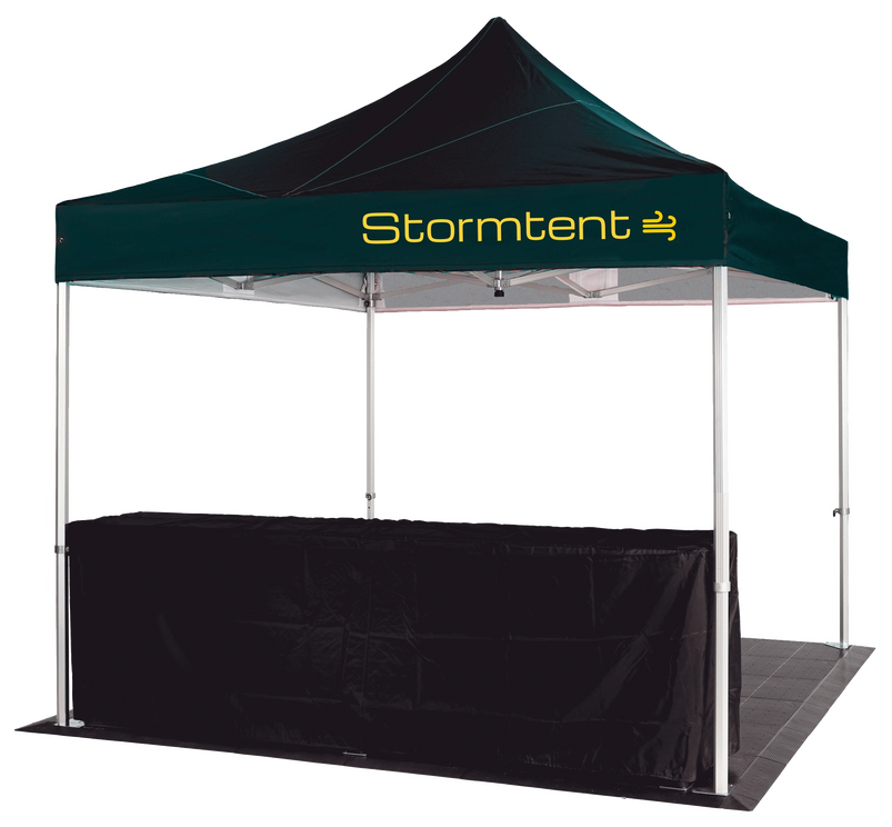 Stormtent Faltpavillon in Grün mit Bodenplatte und Husse